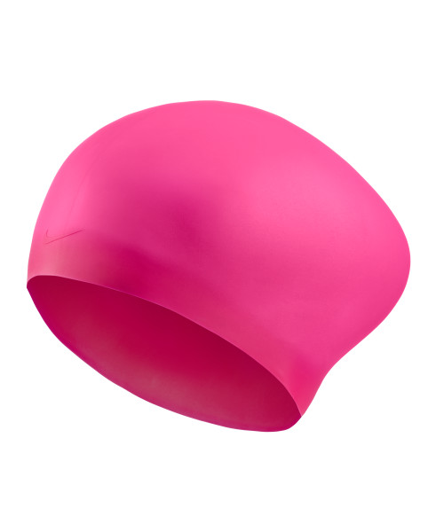 NIKE Solid Long Hair Silicone Training Cap (Bright Berry (598))